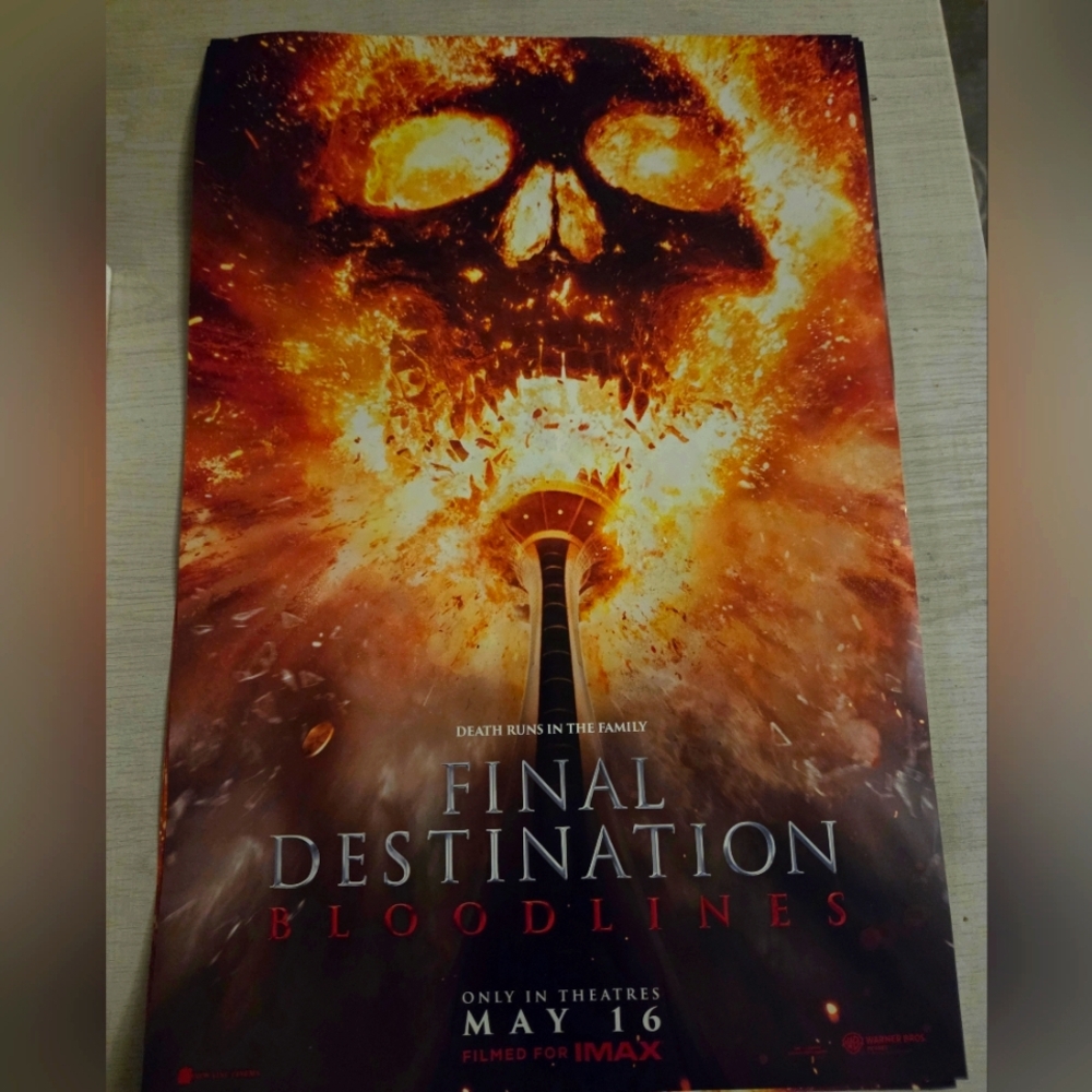 Final Destination Bloodlines Movie Poster - Fiery Red and Black, Promotional
